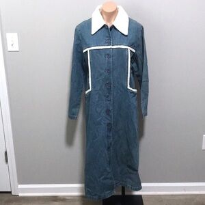 Blue J. Denim Jean Sherpa Vintage Trench Coat
